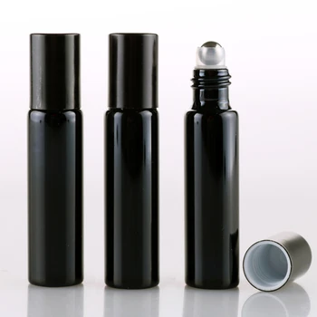 100 Buc/Lot 10 ML de unică folosință Negru UV Sticlă Sticlă de Parfum Cu Rola Pe Gol Ulei Esențial Flacon Pentru Traveler