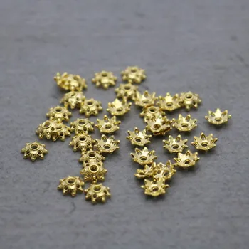 100BUC Accesorii pentru Accesoriu Snap butonul Metalic de Aur-Culoare DIY Separator de 8mm margele de Prelucrare piese metalice de Luare de Bijuterii de Design