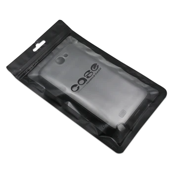 100buc/Lot 12*21cm cu Fermoar de Plastic Resigilabile Fața Caz Clar de Telefon Sac W/ Închide Gaura Pentru iPhone 7 6s Plus Pachetul de vânzare cu Amănuntul Pungi