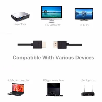 100buc/lot 3ft 6ft 5m Cablu High Speed HDMI cu Ethernet PENTRU HDTV, DVD player, prin satelit și set top box și Dvr-uri prin DHL