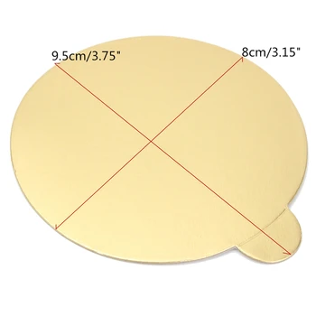 100buc/Set Rotund Tort Mousse de Placi de Aur de Hârtie Prajitura Desert Afișează Tava de Nunta Tort de Patiserie Instrumente Decorative Kit