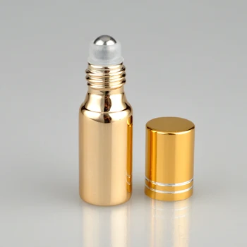 100Pieces/Lot 5ML de Călătorie Mini Sticlă Colorată Rola pe Sticla Pentru Uleiuri Esențiale Sticla de Parfum cu caracter Personal Probă de Ulei Container