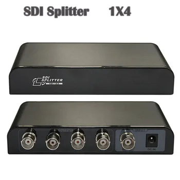1080P SDI Splitter comutator 1X4 SDI pentru 4 SDI ieșiri de Distribuție Extender Repetor cu cutie de vânzare cu amănuntul și adaptor de alimentare