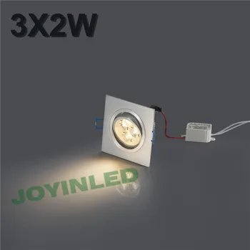 10BUC 3W/6W Patrat LED Lumina Plafon Încastrat panou cu led-uri lămpi Acasă dormitor de iluminat cu led cald/coldwhite transport gratuit
