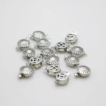 10BUC Fierbinte en-gros Snap Butonul Accesoriu de Metal de Argint-placa pentru DIY Brățară Colier de Prelucrare piese de Bijuterii de Luare 12*4.6 mm
