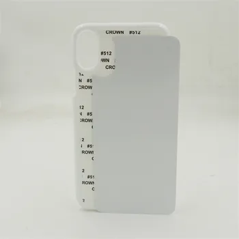 10buc/lot 2D Sublimare Gol din Plastic Dur Caz Acoperire Pentru iPhone X 10 Spate din Aluminiu, Inserții de plăci și Lipici