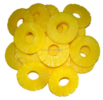 10buc Realiste Galben Fals Felie de Ananas Garnitura Artificiale Fructe Faux Alimente Decor transport gratuit 7cm