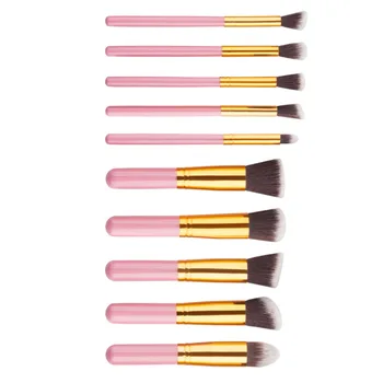 10buc/Set Mini Roz+Auriu Set de Perii Machiaj Synthetic Kabuki Cosmetice Fundația Amestecare Fard de obraz Pensula Make Up Tool set de articole de Toaletă