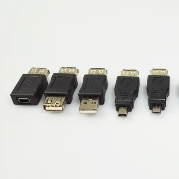 10buc/Set Set Complet Conector USB 2.0 Tip Feminin Jack Plug de sex Masculin 5 Pini Micro USB OTG MINI USB Adaptor în Vrac Ridicata