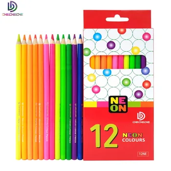 12 Neon Colorate Creion Marker Marker Fluorescent Desen Creion Metalic De Culoare Creioane Pentru Colorat Schiță De Artă