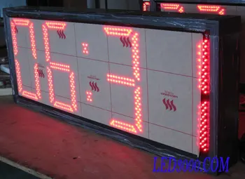 12 țoli înălțime caracter ceas cu LED-uri de mari dimensiuni de înaltă luminozitate ore și minute de afișare 12H/24H (HST4-12R)