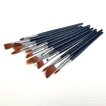 12buc/set Pensule Set Pictura Perie Varietate Stil Scurt Tija de Ulei de Acril Perie Acuarelă Pen Artă