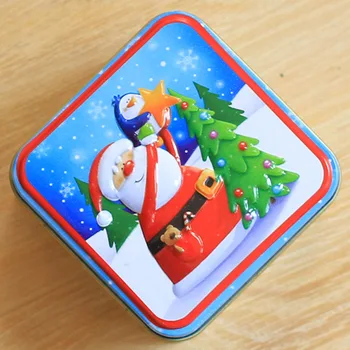 14 Stiluri De Crăciun Cadou Caseta Daneză Cadou De Crăciun Bomboane De Biscuiti Cutie De Ceai Caddy Relief Design