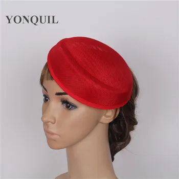 15colors 5psc/lot 16*19 CM femei Solide oval roșu companie Aeriană stewardesă capac imitație Sinamay Bază Fascinator Pălărie DIY Fascinator Baze