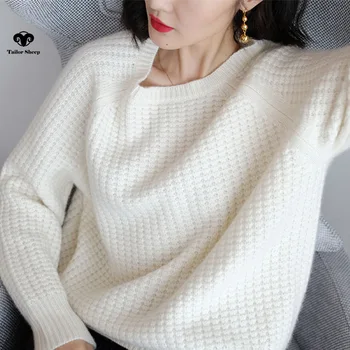 17 cald iarna îngroșarea cașmir pulover femei pe gât rotund cu mâneci lungi pulover tricot femei pulovere largi