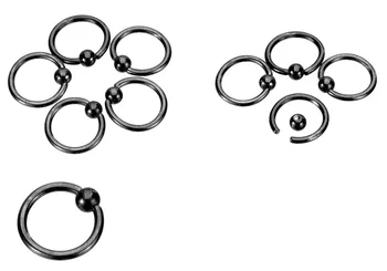 18pcs se amestecă 9 stiluri negru anodizat, de culoare roz oțel chirurgical micro corp bijuterii piercing spranceana buze bioflex limba circular ring
