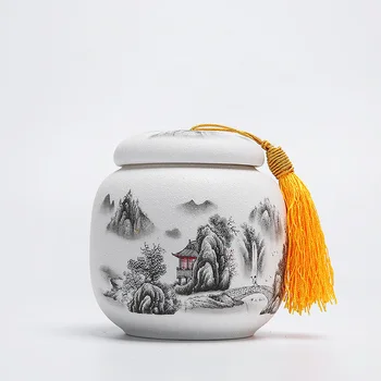 1buc Ceramic Matt Cutie de Ceai Ceai Condiment Borcan,China Depozitare Sticle Borcan,Condimente Cutie de Depozitare Containere Pentru Familie,tempero colectorului