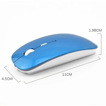 2.4 G Reîncărcabilă Mouse Wireless Ultra Subtire 1600 DPI mouse-urile Optice Cu Receptor USB Pentru Laptop PC