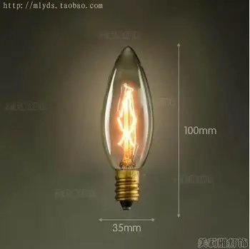 2 buc 40W E14 Retro Lampada Edison Becul Lămpii Bombillas Epocă de Lumină Fiole Decoratives Bec Incandescent