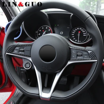 2 buc Auto reamenajate speciale din fibra de carbon volan autocolant se potrivesc pentru Alfa romeo giulia stelvio styling auto