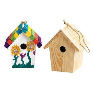 2 BUC/LOT.Vopsea din lemn nefinisat, casa de pasăre jucărie pentru Copii de Desen jucării Devreme jucărie de învățământ Grădinița de arte și meserii en-Gros