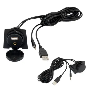 2 Metri Lungime USB & 3.5 mm AUX Extensia Flush Mount 6.5 Metri Cablu Audio