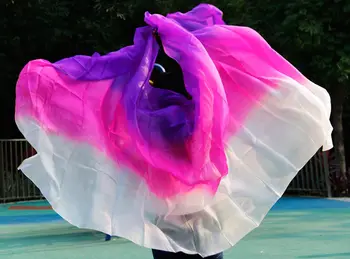 2016 design mătase naturală belly dance voal, ieftine de dans voaluri,tari perut kostum voal gros 250*114cm Violet+Roz Rosu+Alb