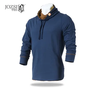 2016 JOZSI Nou în aer liber de cauzalitate tricou Bumbac Plin cu maneca lunga pentru Barbati Activi Stil sport, camping, trekking T-Shirt