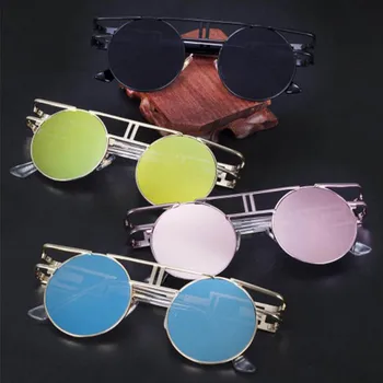 2017 Femei de Brand de Designer Unic Bărbați Gotic Ochelari Cadru Metalic Steampunk ochelari de Soare Vintage Oculos De Sol Feminino 12 culoare