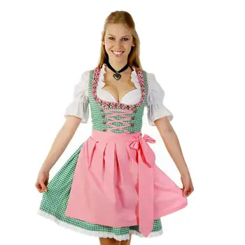2017 Germania, Oktoberfest Berea Festival Carnaval Octombrie Dirndl Fusta Rochie, Șorț Bluza Rochie Costum Fată Femei Fancy Rochie