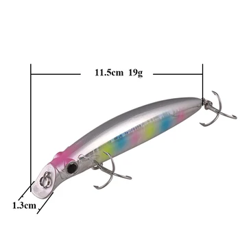 2017 Inteligent 19g/115mm Minnow Momeli Plutitoare 0,6 m Momeală Artificială cu VMC Cârlig Iscas Artificiais Para Pesca Wobbler Leurre