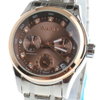 2017 mai NOI BIAOKA rose gold ceas mecanic de Brand de Top de Lux ceas automată de femei din oțel inoxidabil, skeleton Ceas de sex Feminin