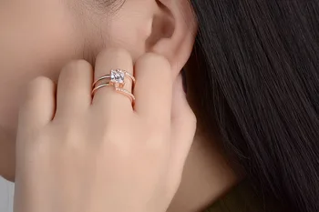 2017 new sosire fierbinte vinde moda stralucitor zirconiu argint 925 doamnelor'finger inele femei cadou en-gros
