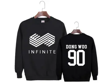 2017 new sosire kpop infinit nume membru de imprimare o gât pulover hanorac unisex subțire tricou pentru fanii infinit