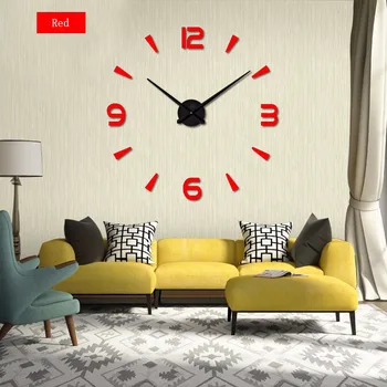 2017 Nou 3D Ceas de Perete ceas de perete digital Moda Camera de zi Ceasuri Ceas de Perete Mare DIY Decorare saat Acril