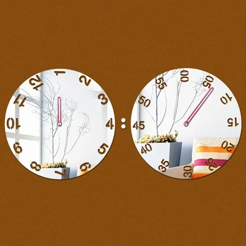 2017 Nou 3d Diy Acril Oglindă Ceas Ceasuri de Perete Ceas Reloj Comparativ Duvar Horloge Murale Cuarț Living Modern