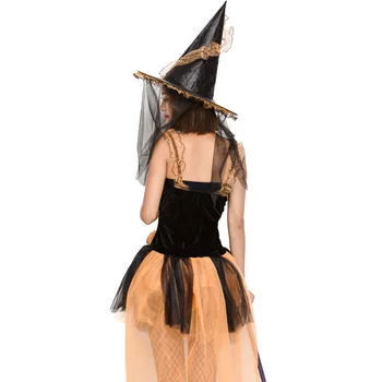 2017 nou Adult Costum de Halloween Vrăjitoare Femei Moment Magic hag Fantezie Rochie sexy vrăjitoare de cosplay, costume pentru petrecere de halloween rochie