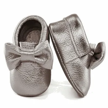 2017 Nou născut din Piele pentru copii pantofi copii Mocasini Moi Moccs copii fata de Nou-nascut bowknot prima walker Copil adidas