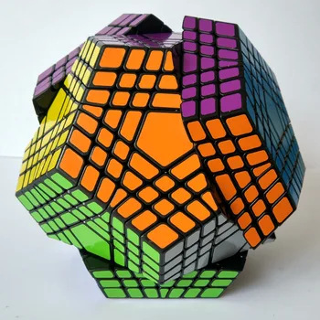 2017 Nou Shengshou Tegaminx Puzzle Cub Profesional 7x7x7 PVC&Mat Autocolante Cubo Viteza Puzzle Clasic Jucarii Educative