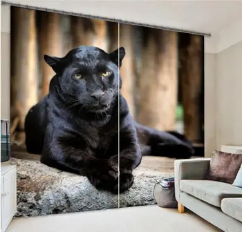 2017 Rege al pădurii de Lux 3D Opace Tigru Perdele Pentru lenjerie de Pat camera de zi Draperii Hotel Cortină De Sala