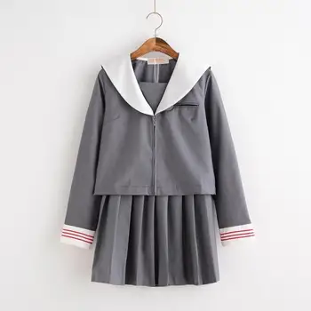 2017 scoala de vara set uniform de student uniformă cravată costum de marinar set masa costum japonez scoala uniforme fete