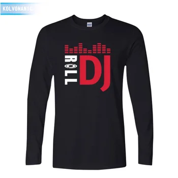 2017 Toamna de Moda Hip Hop DJ Tipărite Populare Drees T-Shirt cu Maneci Lungi Tricou de Trening Pentru Barbati O-Gât T Cămașă Rochie din Tricot Sol