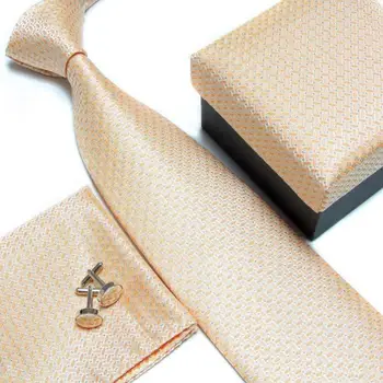 2018 cravata mens de moda pentru bărbați accesorii cravate ieftine pentru barbati cravată și batistă set butoni cutie de cadou