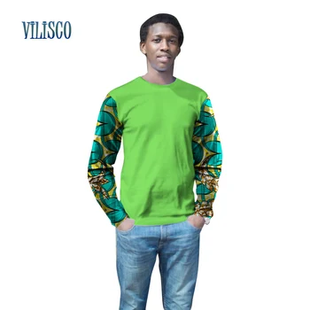 2018 Personalizate Africane Dashiki Topuri Haine Plus Dimensiune Mens Africane Bazin Riche Print Shirt Îmbrăcăminte Mozaic Tricouri WYN211