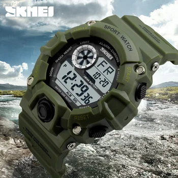 2018 Quartz Digital Camo Watch Ceas de Om Ceasuri Sport Barbati Skmei S-Shock Militar Armata Reloj Hombre LED-uri Impermeabil Ceasuri de mana