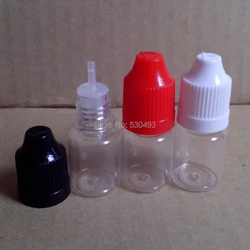20buc 5ml Clar Dropper Sticla PET Greu Sticle de Plastic Cu Capac cu protecție pentru copii Și Lung Sfat Pentru Ochi Picătură Sticla de e-Lichid