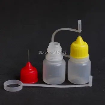 20buc Gol 3ml Dropper Sticla de Plastic PE Ac Sticle Colorate Cu Șurub de Metal al Acului Transport Gratuit
