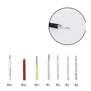 20buc Rundei a 17-Microblading Ace Manual pentru Creion Semi Permanent Machiaj Manual de Ceață Stilou Tatuaj Ac R17 Ceață Spranceana Pen Lame