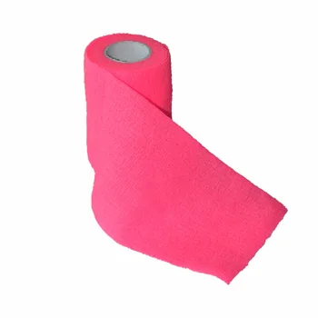 24buc/Lot 7,5 cm x 4,5 m Auto-Adeziv elastic de Coeziune Fluorecent Nețesute Bandaj folie banda protecția sport de culoare roz