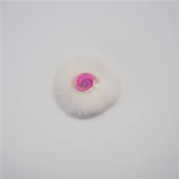 25pcs 5.5 cm de Înaltă calitate Dublu culoare blana de iepure Rex flori Blana folower Foarte Moale, Pufos Blana Pompon DIY pentru Luare de Bijuterii